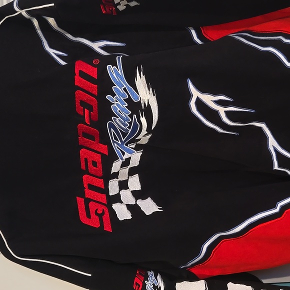 Vintage Snap On Racing Jacket men's large w extra snaps Nascar motorsports Sport - Picture 6 of 11